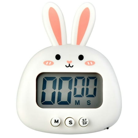 

HomeLife Alarm Timer Large Screen Precise Timing Cartoon Rabbit Kitchen Timer Manual Reminder Clock Home Supply