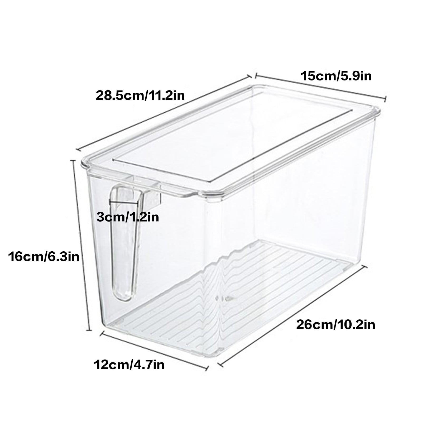 LYINGF Transparent Fruit Storage Containers for Fridge, Organizer Box Tray Keeps Produce, Bacon, Fruits, and Vegetables Fresh, Perfect for Refrigerator Organization and Reducing Food Waste