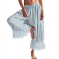 thumbnail image 5 of Karight Women Lace Long Bloomers Pants Elastic Waist Y2k Ruffle Pettipants Slip Cute Pantaloons Pumpkin Pants, 5 of 5