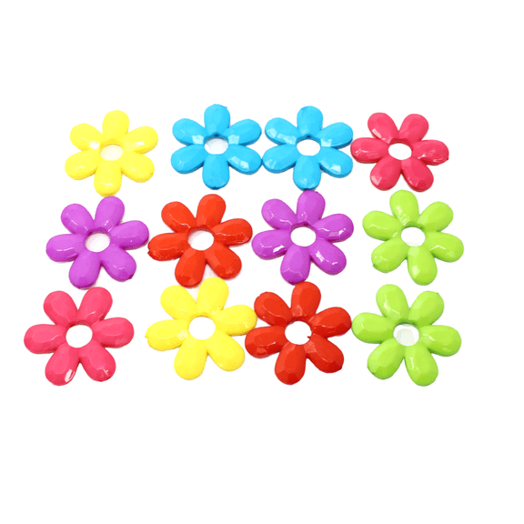 2074 pk12 Plastic Flowers Bird Toy
