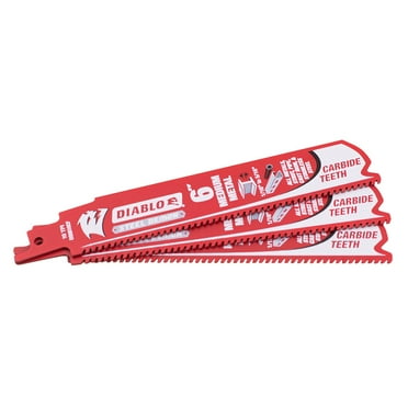 3 Pack DIABLO STEEL DEMON EXTREME METAL Reciprocating Saw Blades Carbide Tipped for Medium Metal 1/16"-5/16" 6" x 1" 10 TPI