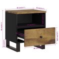 thumbnail image 4 of vidaXL Bedside Cabinet Solid Wood Mango&Engineered Wood, 4 of 5