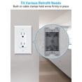 thumbnail image 2 of LEONLITE One Gang Old Work Electrical Outlet Box, Standard 14 Cubic Inch Device Box, PVC Electrical Junction Box for Switch, Step Light, Outlet Box for Home Improvement, ETL Listed, Gray, Pack of 6, 2 of 8