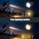 thumbnail image 4 of Juego de luces de bicicleta de aleación de aluminio, recargable por USB, 2000 mAh, resistente al agua IP65, luces delanteras y traseras, 3 modos de brillo, luz blanca y cálida, duración de la, 4 of 5
