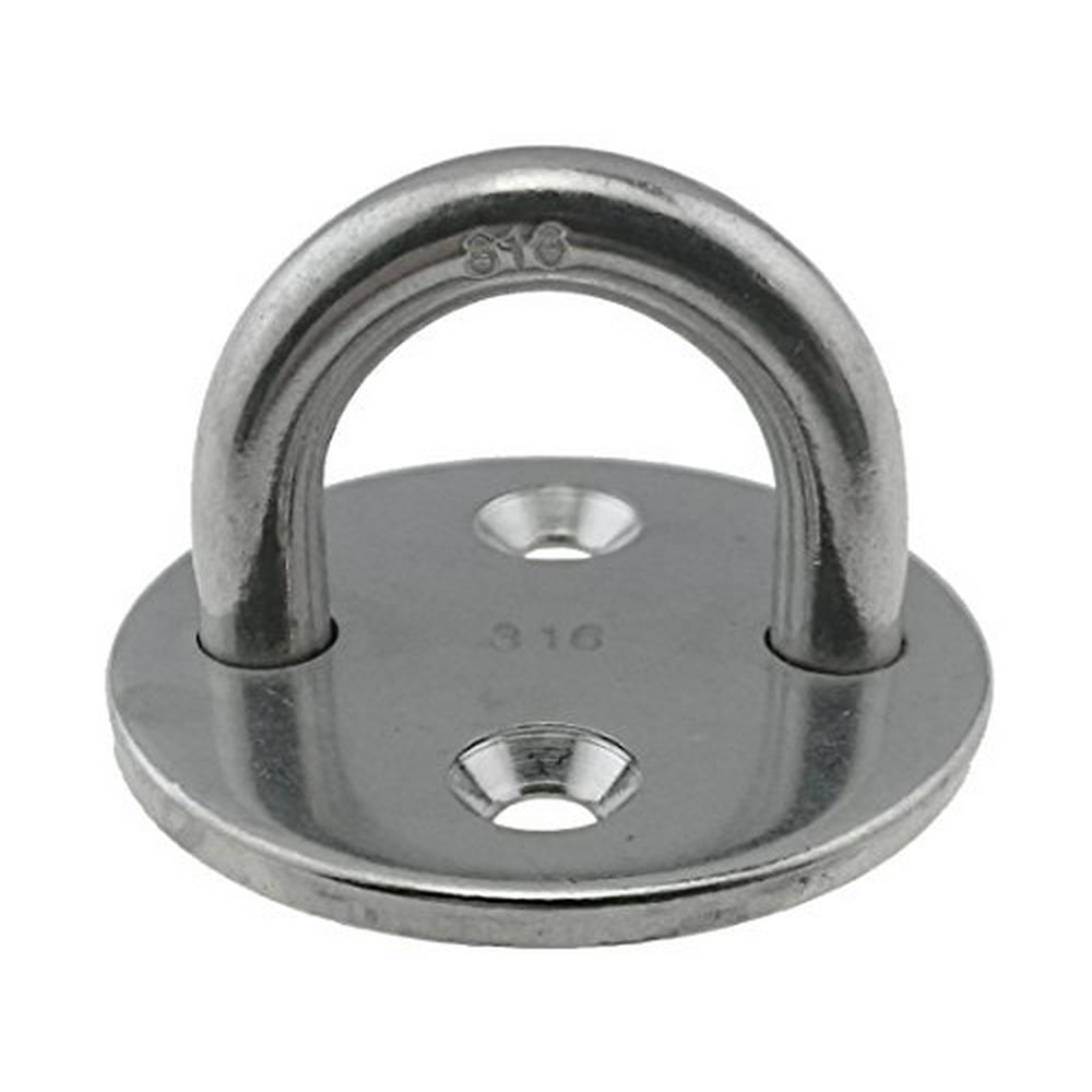 Stainless Steel 316 Round Pad Eye 1/4" 6mm (1.5" 40mm diameter) Marine