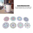 thumbnail image 3 of Rhinestone Coaster Kit, Rhinestone Painting Coasters Rich Colors Easy Operation 8 Pieces Strong Stickiness  For Family, 3 of 8