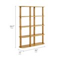 thumbnail image 3 of Arcus 4-Tier Oval Wood Bookshelf in Oak, 3 of 8