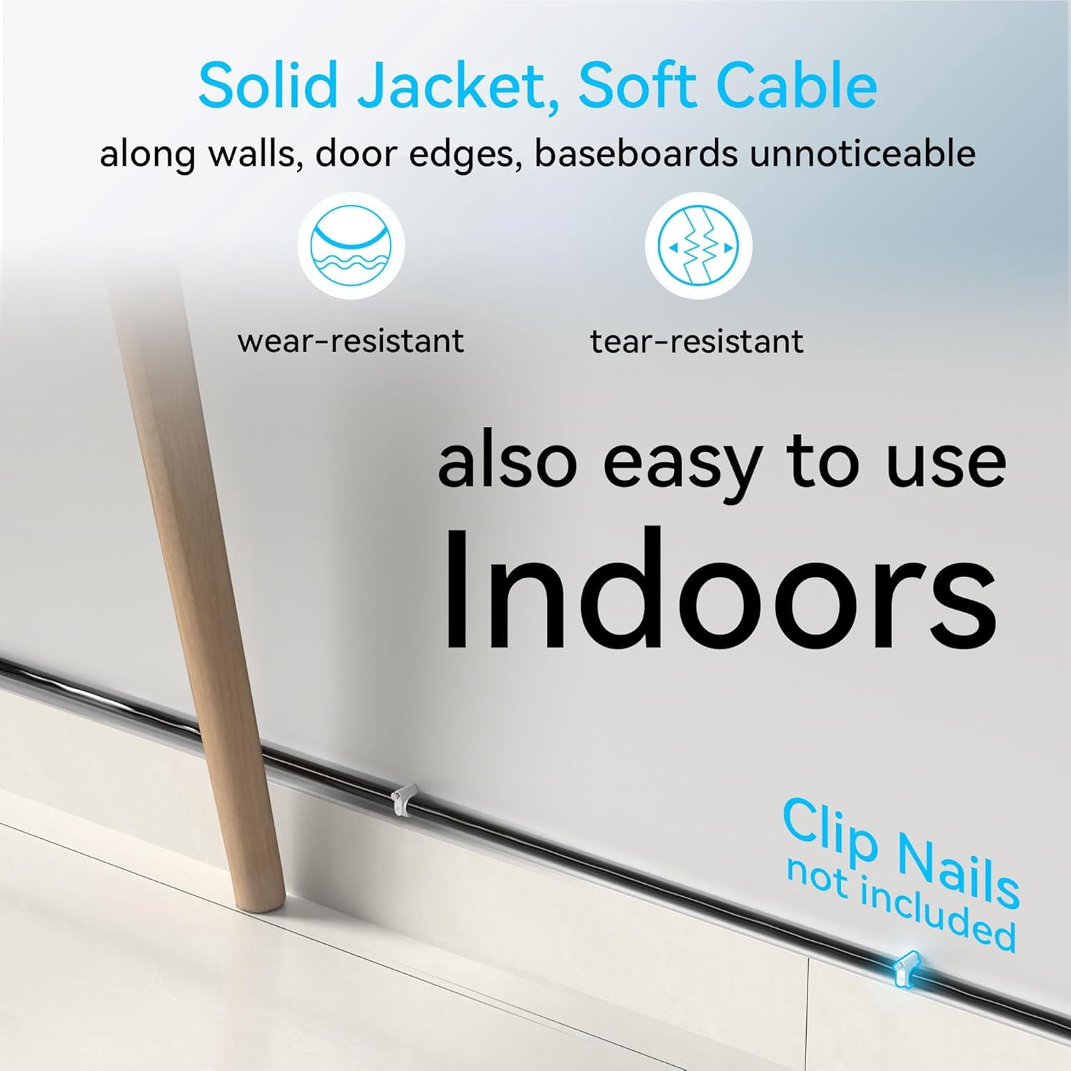 WEIFEI-Cat6a Ethernet Cable Slim 200ft Outdoor&Indoor, 28AWG Pure Copper Cat6 Internet Cable for Waterproof & Direct Burial, Flexible Cat6 Ethernet Cable 10G 550MHZ, Cat 6 Network cable for Indoo