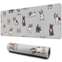 Long Mouse Pads for Desk,Boston Terrier Desk Mats on Top Of Desks, Desk Mouse Pad Extra Large with 3mm Non-Slip Base and Stitched Edge for Gaming,Office,Work,Home 31.5"x11.8"