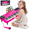 Rose Pink, variant on SaveJoy Blue Piano for 1-4 Year Old Kids, 37 Keys Electronic Keyboard Music Toy with Microphone & Stand, Portable Musical Gift for Toddlers