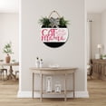 thumbnail image 4 of Cat Mama Sign Front Door Porch Decorations, Round Rustic Wood Hanging Sign for Farmhouse Porch Outdoor Home Holiday Front Door Sign Decor, 4 of 7