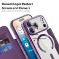 thumbnail image 3 of TECH CIRCLE for Galaxy S25 Ultra Flip Wallet Case 6.9" 2025, Magnetic Clear Back, Compatible with MagSafe, 3 Card Slots, RFID Blocking, Camera Lens Protector, PU Leather Protective Cover, Purple, 3 of 8