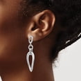 thumbnail image 3 of Sterling Silver Polished Post Dangle Earrings - 50mm- Made In Italy, 3 of 6
