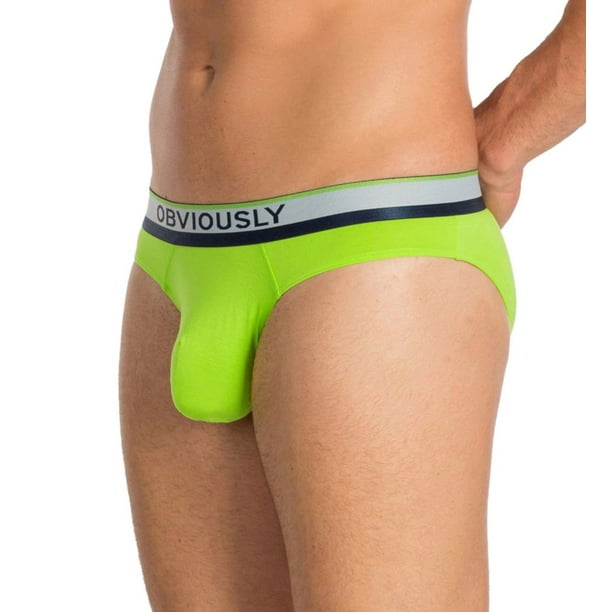 Men's Obviously A04 PrimeMan AnatoMAX Hipster Brief (Lime XL) 