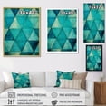 thumbnail image 4 of Designart "Triangles In Turquoise" Abstract Shapes Wall Art Prints, 4 of 7
