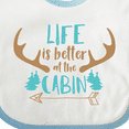 thumbnail image 4 of Inktastic Life is Better at the Cabin, Deer Antlers, Camping Boys or Girls Baby Bib, 4 of 4