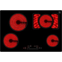 K&H German Designed 4 Burner 30 Inch Built-in Electric Stove Top Radiant Ceramic Kitchen Cooktop Touch Control 240V 8000W CE304-8007