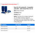 thumbnail image 2 of Rear Air Lift Leveling Kit - Compatible with 2003 - 2004 Honda Pilot 3.5L V6, 2 of 2