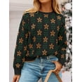 thumbnail image 2 of YOGAFOX Women's Cute Long Sleeve Sweater 2025 Fall Printed Oversized Knit Pullover Tops Trendy Clothes S-XL, 2 of 5