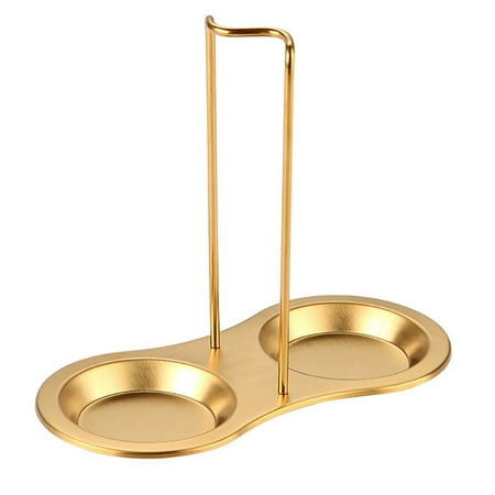 

Gong 1Pc Golden Stainless Steel Soup Ladle Spoon Kitchen Tableware Storage Rack