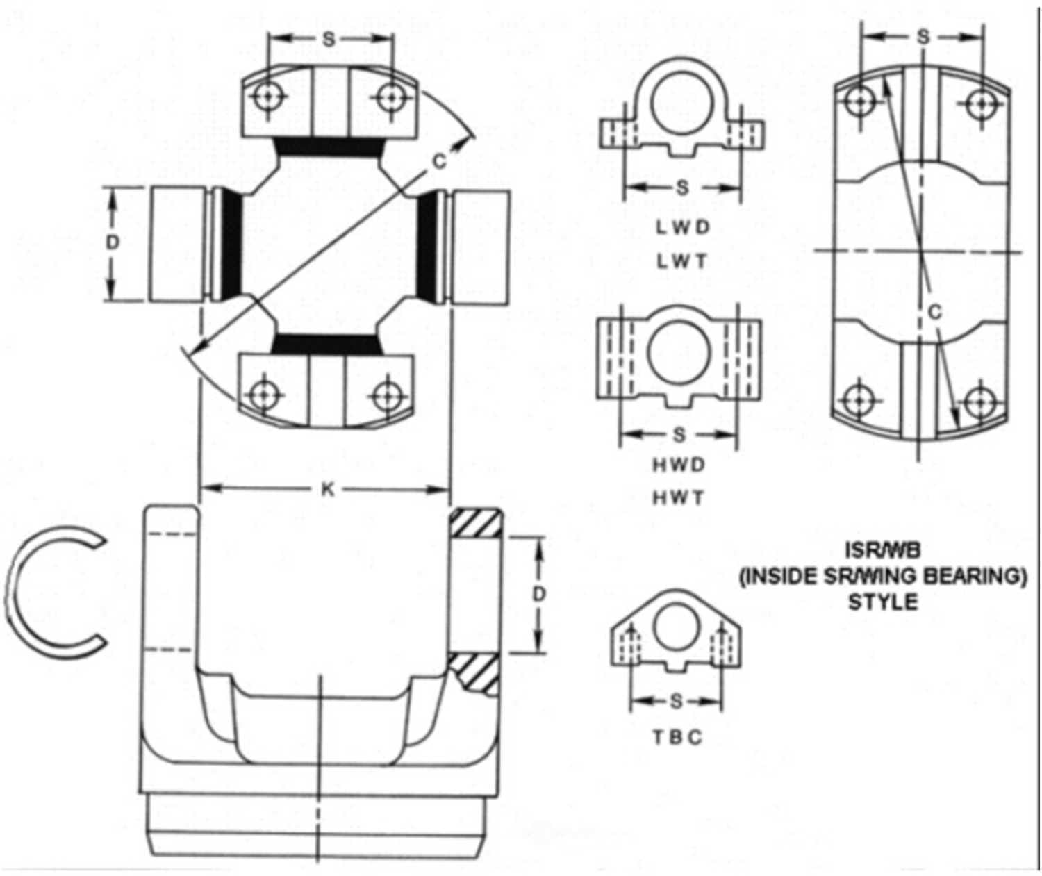 Spicer 5-2031X Universal Joint, Greaseable