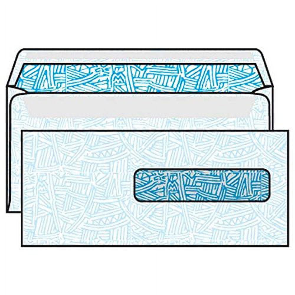 #10-1/2, Health Insurance Claim Poly Window, 4-1/2" x 9-1/2", 24#, Pres-Stik Seal, White Sulphite (SFI), Blue Wesco Inside Tint (Box of 500)