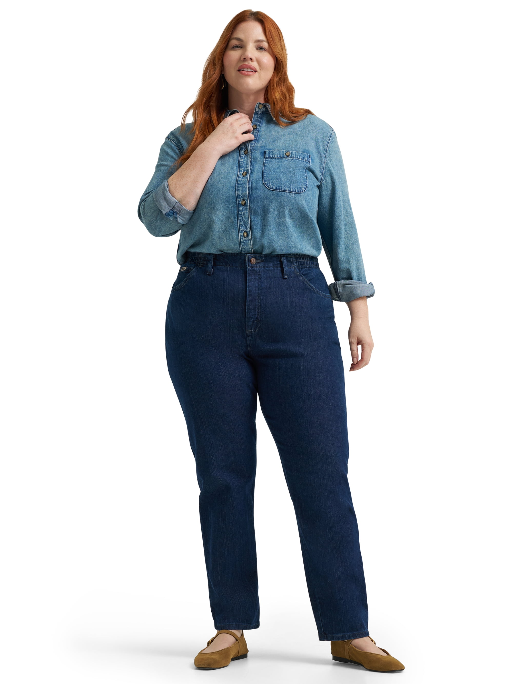 Lee® Women's and Plus Side Elastic Denim Jeans