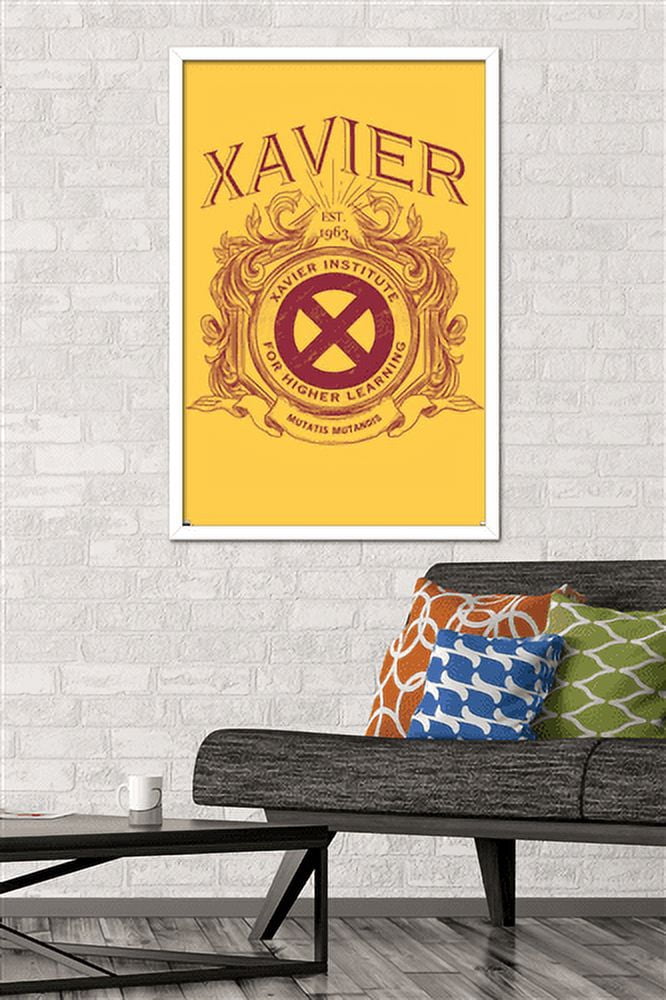 Marvel Comics - The X-Men - XaVier Institute Crest Wall Poster, 22.375" x 34", Framed