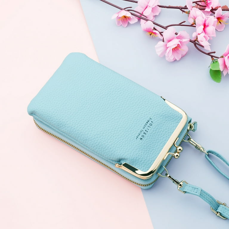 TAIAOJING Wristlet Wallet for Women Fashion Artificial Leather Solid Color Bag Zipper Phone Bag Shoulder Bag Messenger Bag Phone Bag