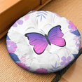 thumbnail image 2 of Round Meditation Cushion, 22" Dutch Velvet Floor Pillow with PP Cotton Filling for Yoga, Zen, Reading, and Floor Seating, Spring Butterfly Print, 2 of 5