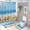 style-4, variant on Ocean Aqua Blue Teal Old Wood Turquoise Shower Curtain Sets Non-Slip Rugs Bath Mat Toilet Cover U Shaped Mat 4 Pcs