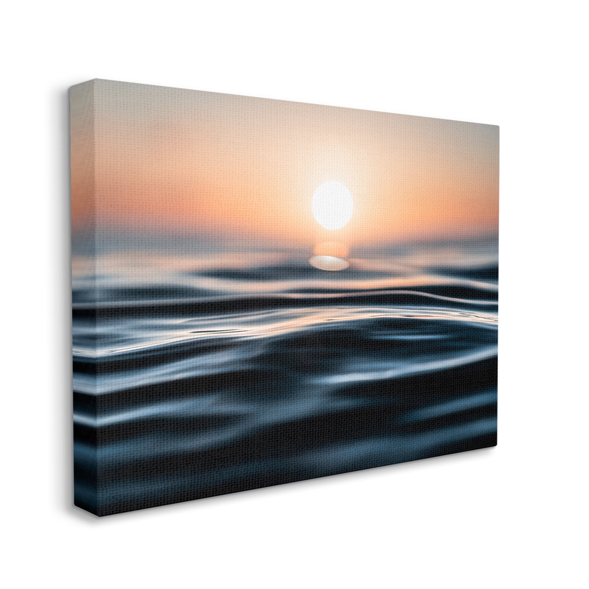Stupell Industries Abstract Sunlit Ripples Landscape Painting Gallery Wrapped Canvas Art Print Wall Art, 48 x 36