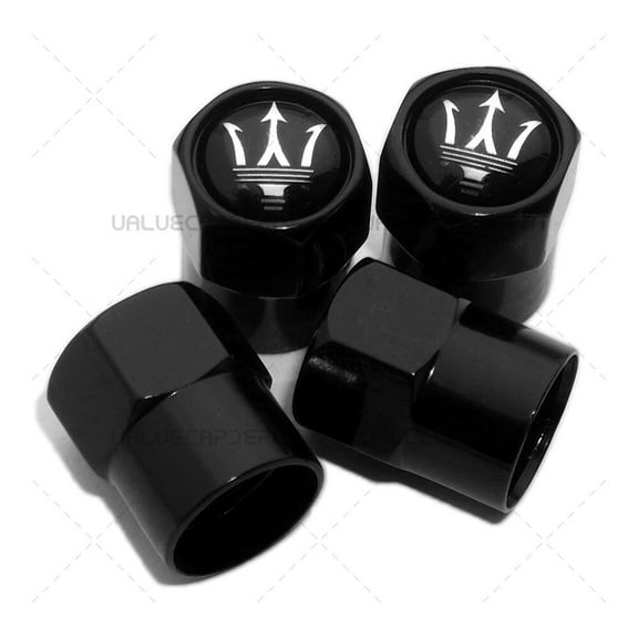 Hex Maserati Logo Emblem Car Wheels Tire Air Valve Caps Stem Dust Cover Sport