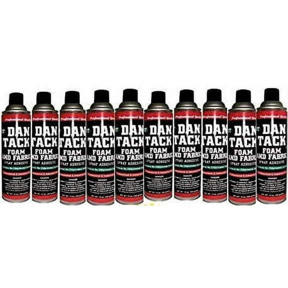 10 Dan Tack 2012 professional quality foam & fabric spray glue adhesive Can 12 oz