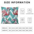 thumbnail image 5 of Nawypu Throw Pillow Covers Tropical Leaf Flamingo Pattern Print Cushion Cover Soft Pillow Cases for Home Sofa Bed Chair Car Office Decorative, 5 of 5