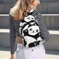 thumbnail image 6 of Honeii Seamless Pattern Cute Panda Print Canvas College Laptop Backpack, Durable Rucksack Travel Notebook Bag School Backpack Book Bag for Men Women-Medium, 6 of 7