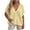 Yellow, variant on Womens Blouses V Neck Short Sleeve Oversized Button down Cardigans Casual Solid Color Knitwear Sweater Tops