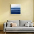 thumbnail image 4 of Canvas Print Wall Art Oil Paintings Abstract Navy Blue White Gradient Picture Prints Artwork for Living Room Kitchen Bathroom Bedroom,Stretched and Framed Ready to Hang,Modern Linen Style, 4 of 9