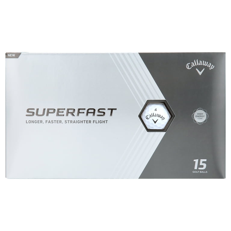 Callaway Golf Superfast 2022 Golf Balls, White, 15 Pack with High