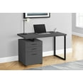 thumbnail image 4 of Office Desk Computer Desk, Home Office, Laptop, Left, Right Set-up, Storage Drawers, 48"l, Work, Grey Laminate, Black Metal, Contemporary, Modern,Work Surface, 4 of 5