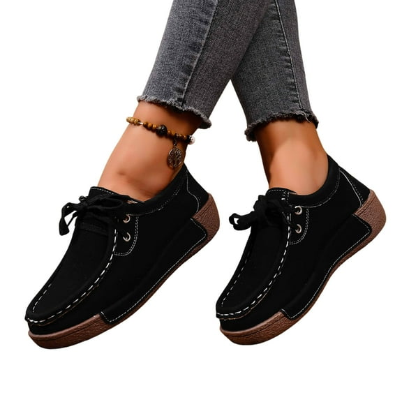 CHICVOMEY Women's Breathable Platform Sneakers Slip Resistant Walking Shoes with Soft Cushiony Insole Fashion Wedge Shoes for Women Casual Outdoor Wear