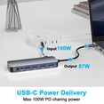 thumbnail image 3 of panningbo 13 in 1 USB C Docking Station Dual HDMI for Dell HP Lenovo Surface, Triple Display Adapter Hub with HDMI VGA USB 3.0 100W PD Ethernet SD TF Audio, 3 of 9