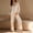 Beige, variant on Womens Pajama Sets Fashion Polka Dots Breathable Sleepwear with Pants Leisure Collared Long Sleeve Pajamas Summer Pjs for Women