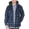 thumbnail image 3 of Visive Men's Sherpa-Lined Flannel Hoodie Jacket - Warm Zip-Up Layer for Cold Weather - Classic Fleece Plaid Pattern - Perfect for Hiking, Camping, & Everyday Winter Wear - Durable & Fashion-Forward, 3 of 7