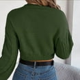 thumbnail image 6 of Womens sweaters Cropped Sweater Casual Long Sleeve Cable Knit Pullovers Fall trendy Winter Sweater Jumper Tops for ladies, 6 of 7
