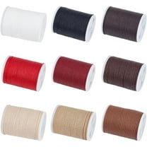 108 Yards 9 Colors 1mm Waxed Cords Waxed Polyester Thread Waxed Beading String Twine for DIY Bracelet Necklaces Waist Beads Jewellery Making Sewing Macrame Supplies 12 Yards/Roll