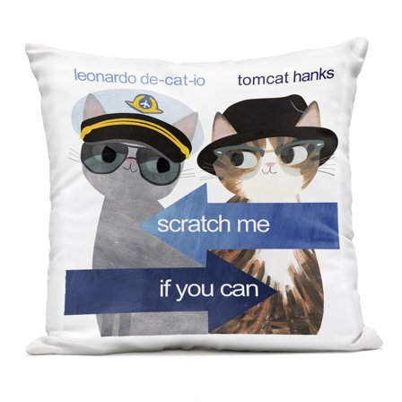 Stupell Industries Scratch Me If You Can Outdoor Printed Pillow design by Angie Rozelaar, 18 x 7 x 18