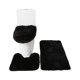 thumbnail image 1 of Juego de 3 alfombrillas de baño antideslizantes XCF suaves absorbentes de agua color negro, 1 of 4