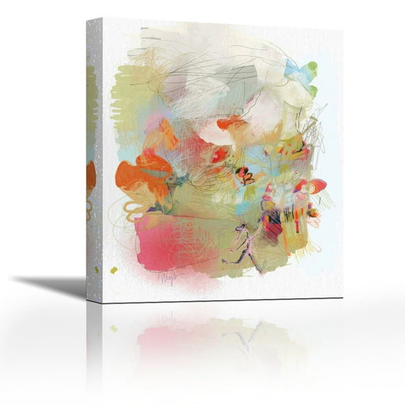 Girl Accomplishes Her Goal - Contemporary Fine Art Giclee on Canvas Gallery Wrap - wall décor - Art painting - 15 x 18 Inch - Ready to Hang