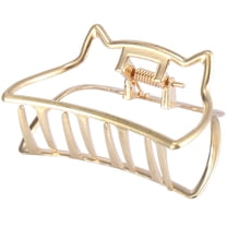 Unique Bargains 2.7 Inch Metal Hair Claw Clips Gold Tone Claw for Women Beauty